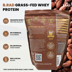 Brad 95% purity whey isolate powder signaling high potency.