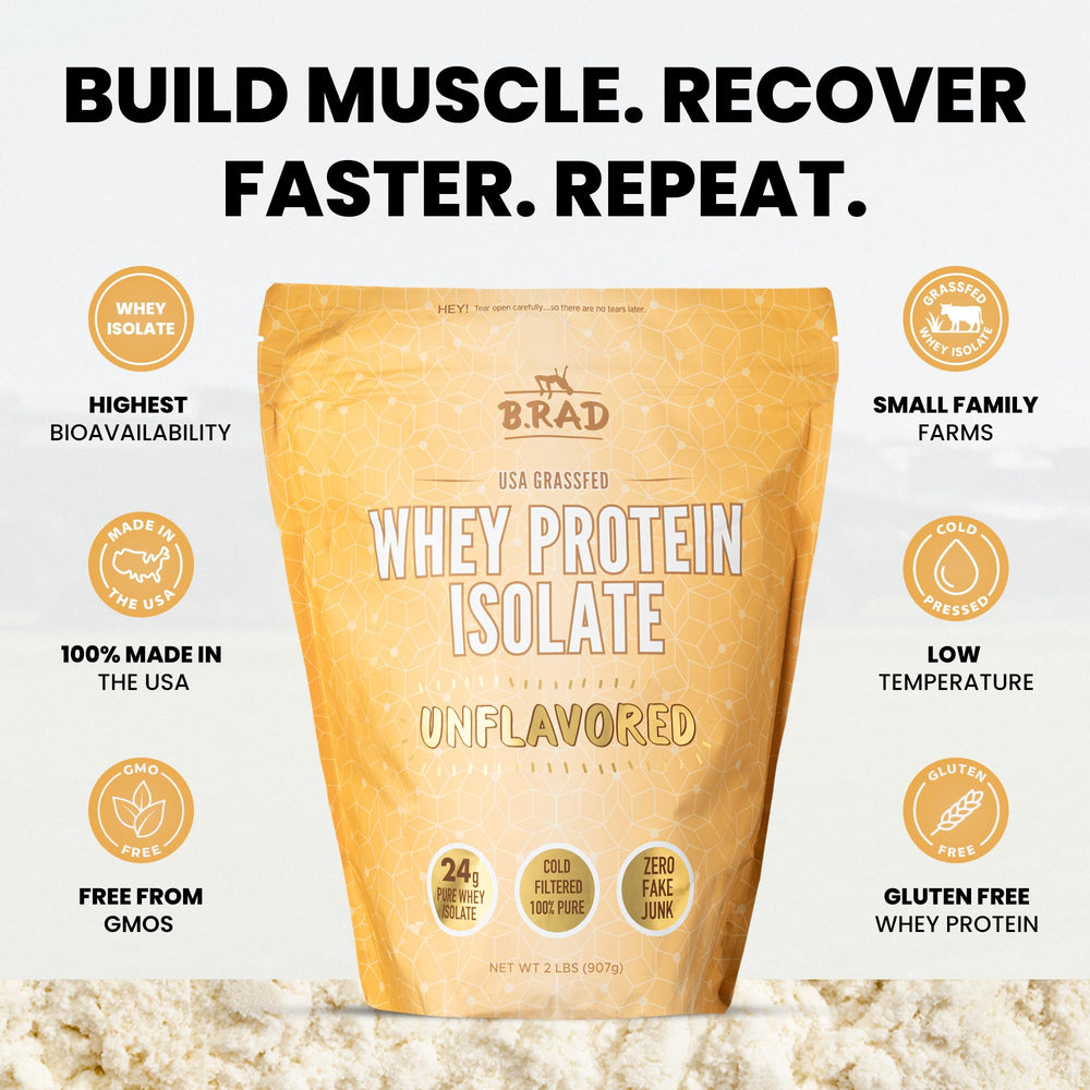 B.rad USA-sourced whey on label emphasizes clean ingredients and traceability