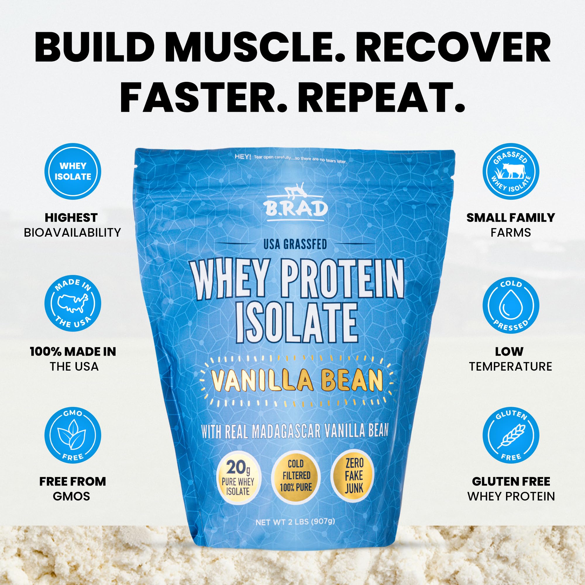 B.rad whey isolate added to yogurt for a protein rich snack