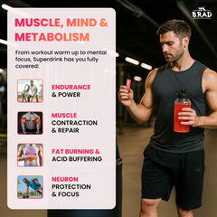 Brad Superdrink during workout boosts hydration and focus