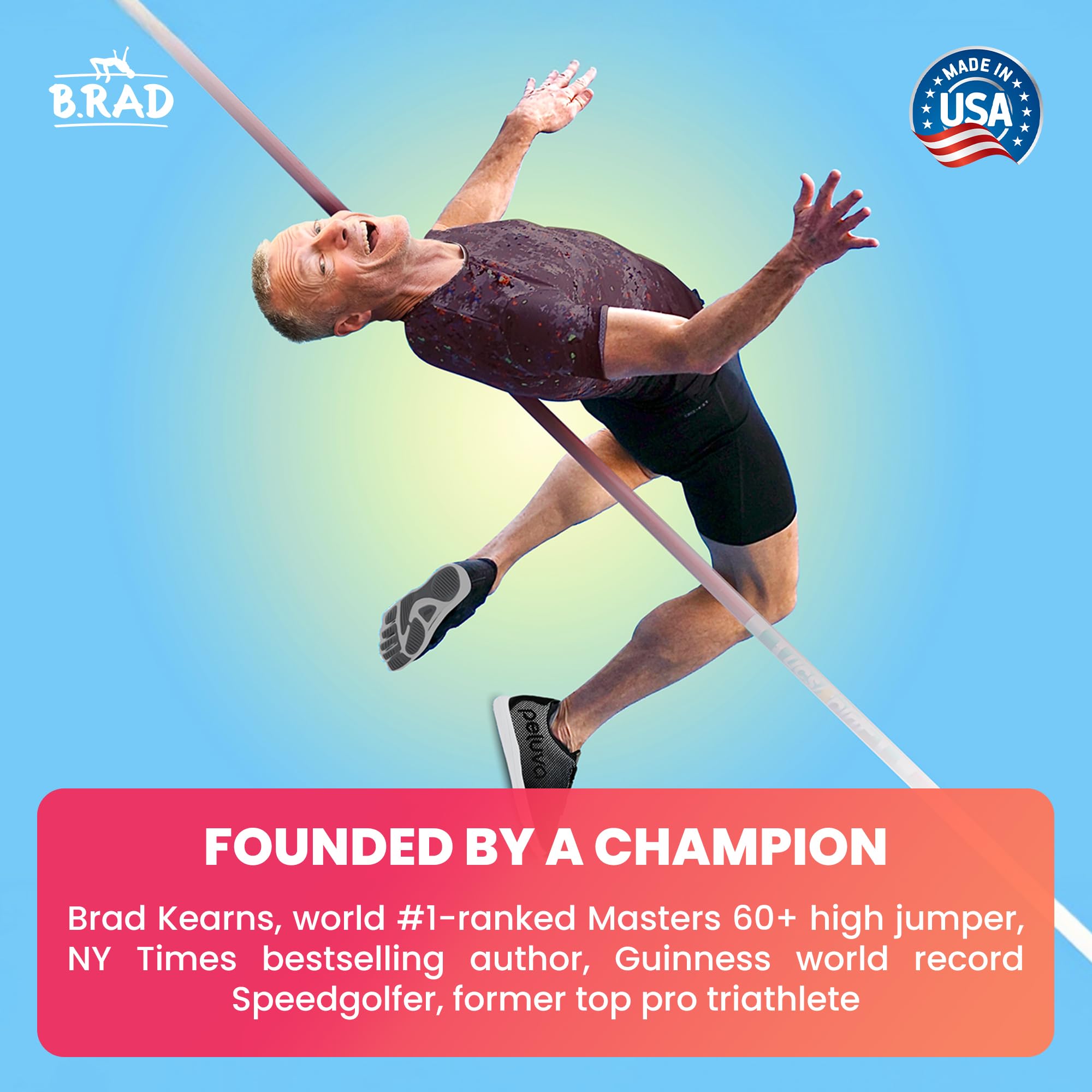 Brad Superdrink powder scoop demonstrates convenient, on-the-go hydration