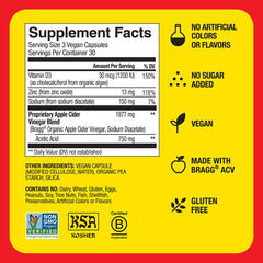 Bragg Kosher Vegan Gluten Free badge on packaging.