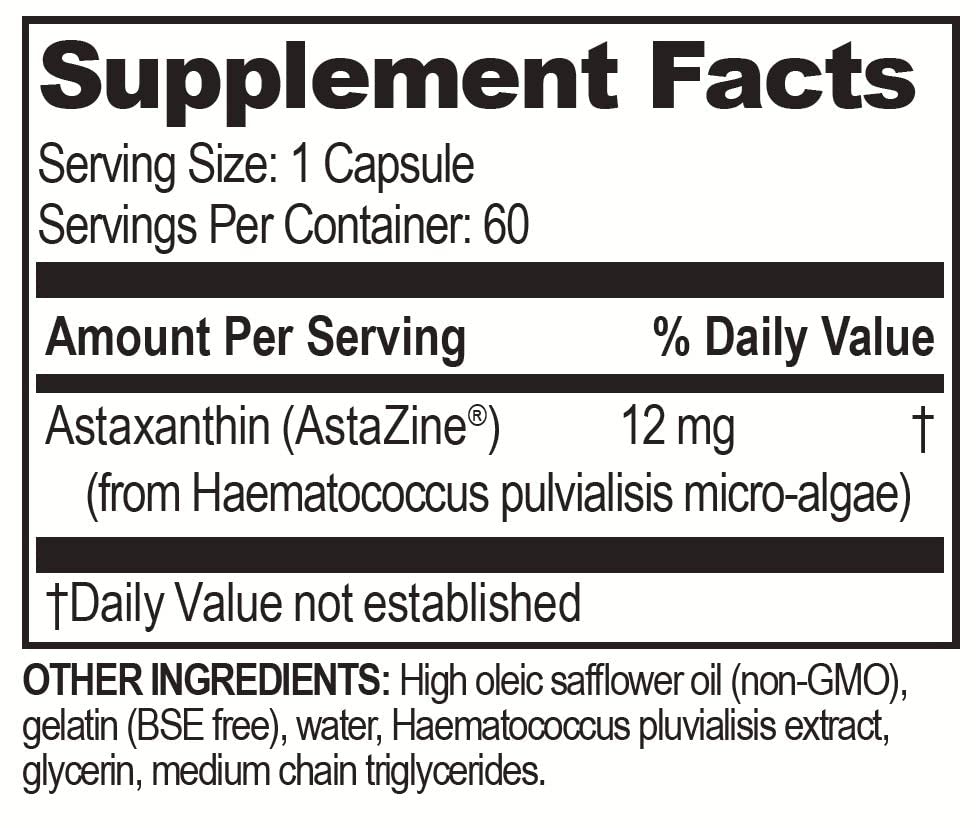 Brain Bean Astaxanthin capsule closeup highlighting antioxidant support and eye comfort.