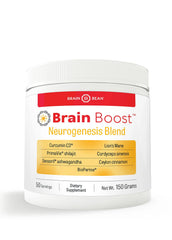 Brain Bean Brain-Boost bottle pour for easy daily dosing to support mood and focus.