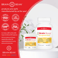 Brain Bean Brain-Boost daily-doses provide a measured serving for consistent daily use.