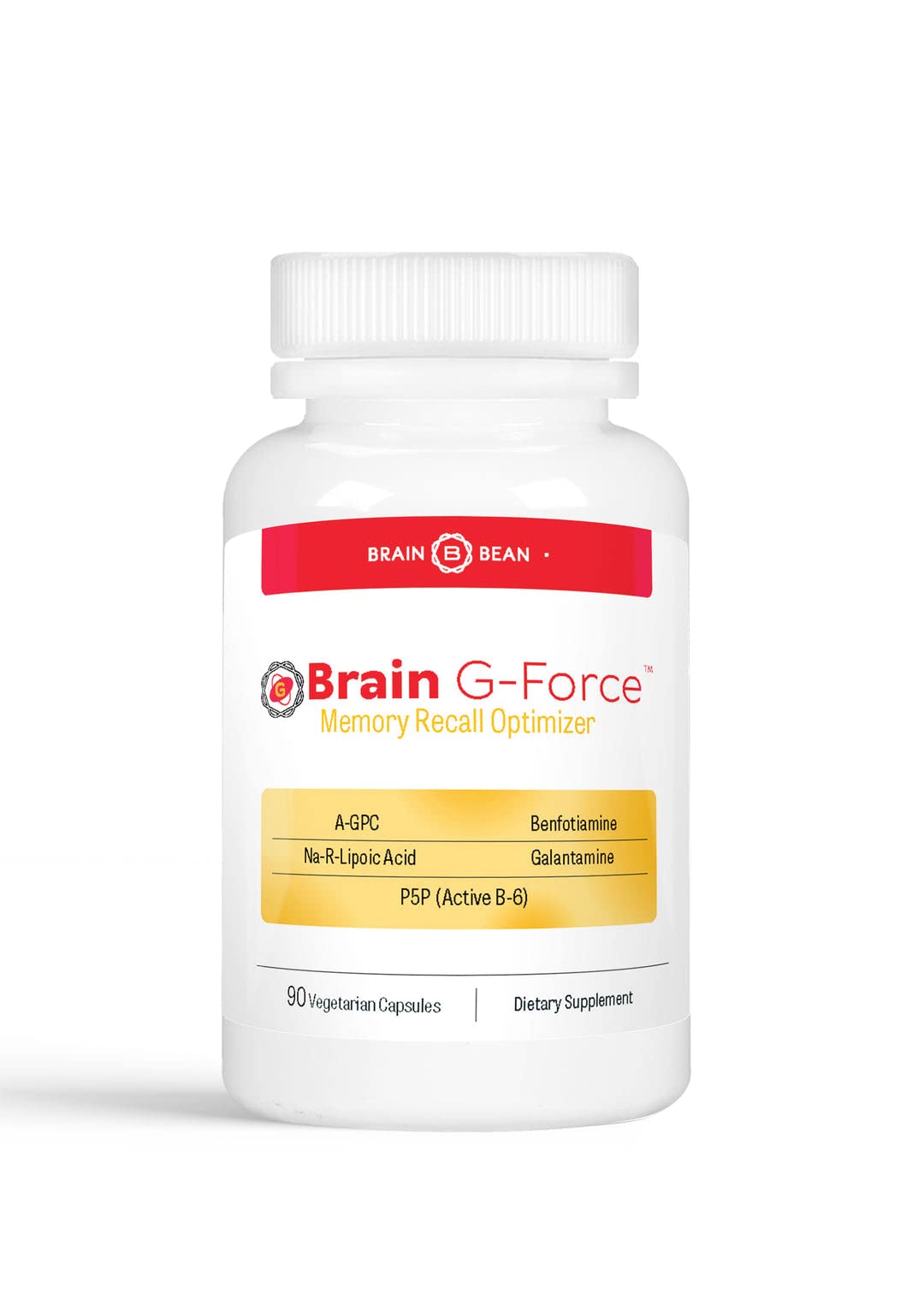 Brain Bean Brain G-Force bottle on desk signaling focus support for work.