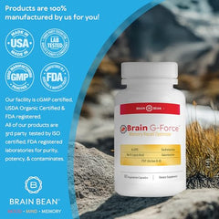Brain Bean Brain G-Force pour shot highlights quick recall potential during study.