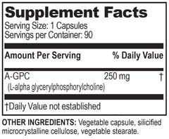 Brain Bean Alpha-GPC capsules illustrating high-bioavailability choline for focus.