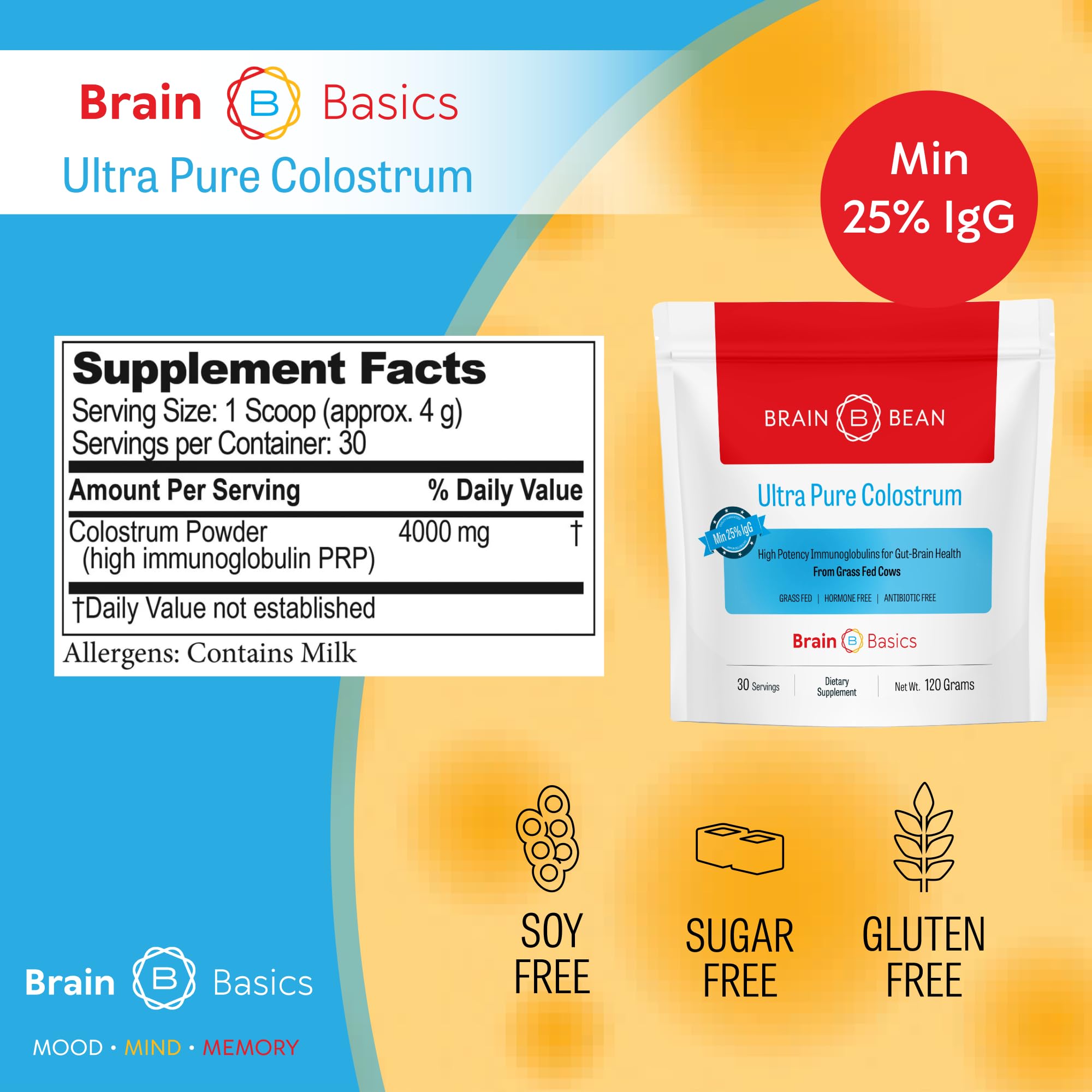 Colostrum powder in a smoothie for easy daily use