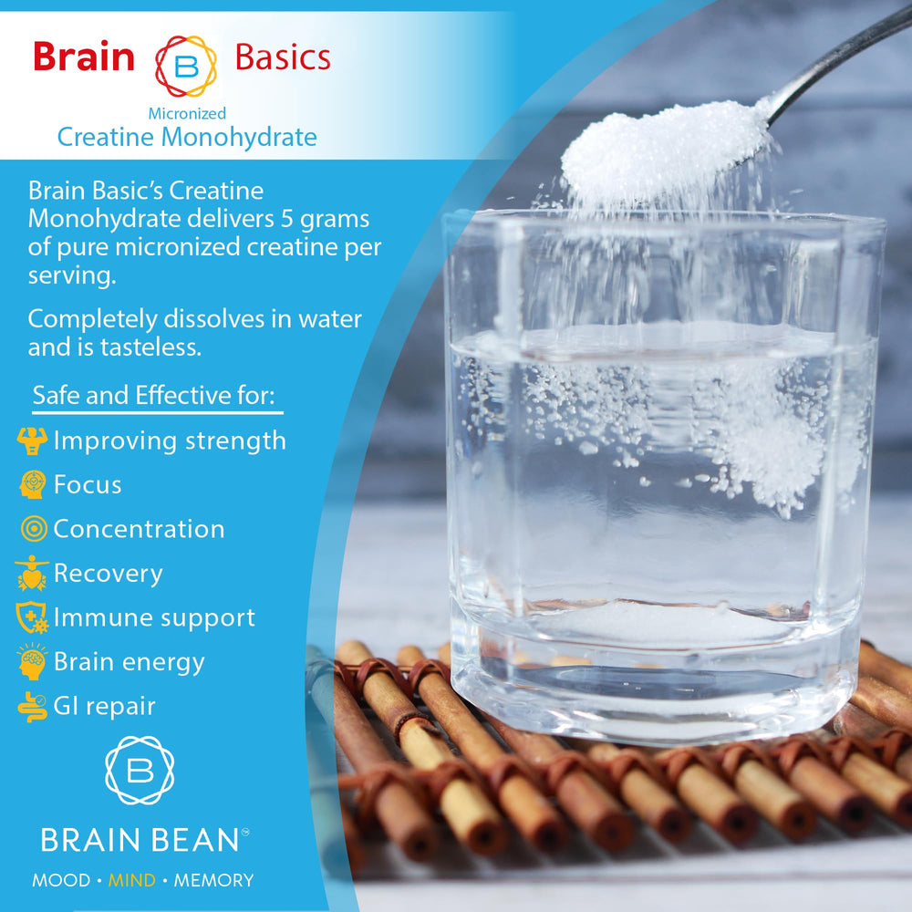 Brain Bean label shows non-GMO and gluten-free benefits