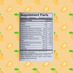 BrainChild B-Complex Liquid glass mango ready to energize mornings.