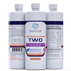 BrainChild Spectrum Support II bottle with liquid pour for easy dosing