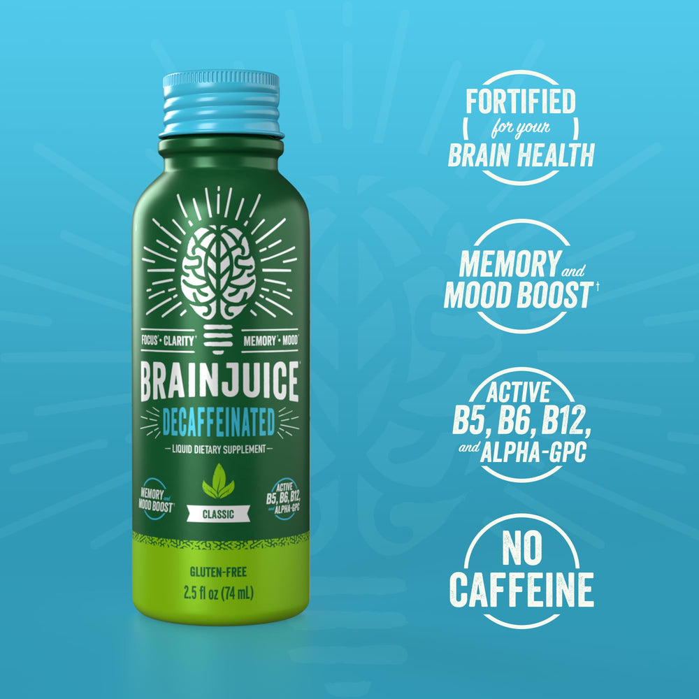 BrainJuice B vitamins support daily cognitive energy and mood.