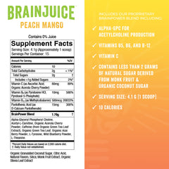 BrainJuice bottle on kitchen counter highlighting GMP-quality packaging and safety