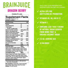 BrainJuice Kids gluten-free vegan icon on packaging