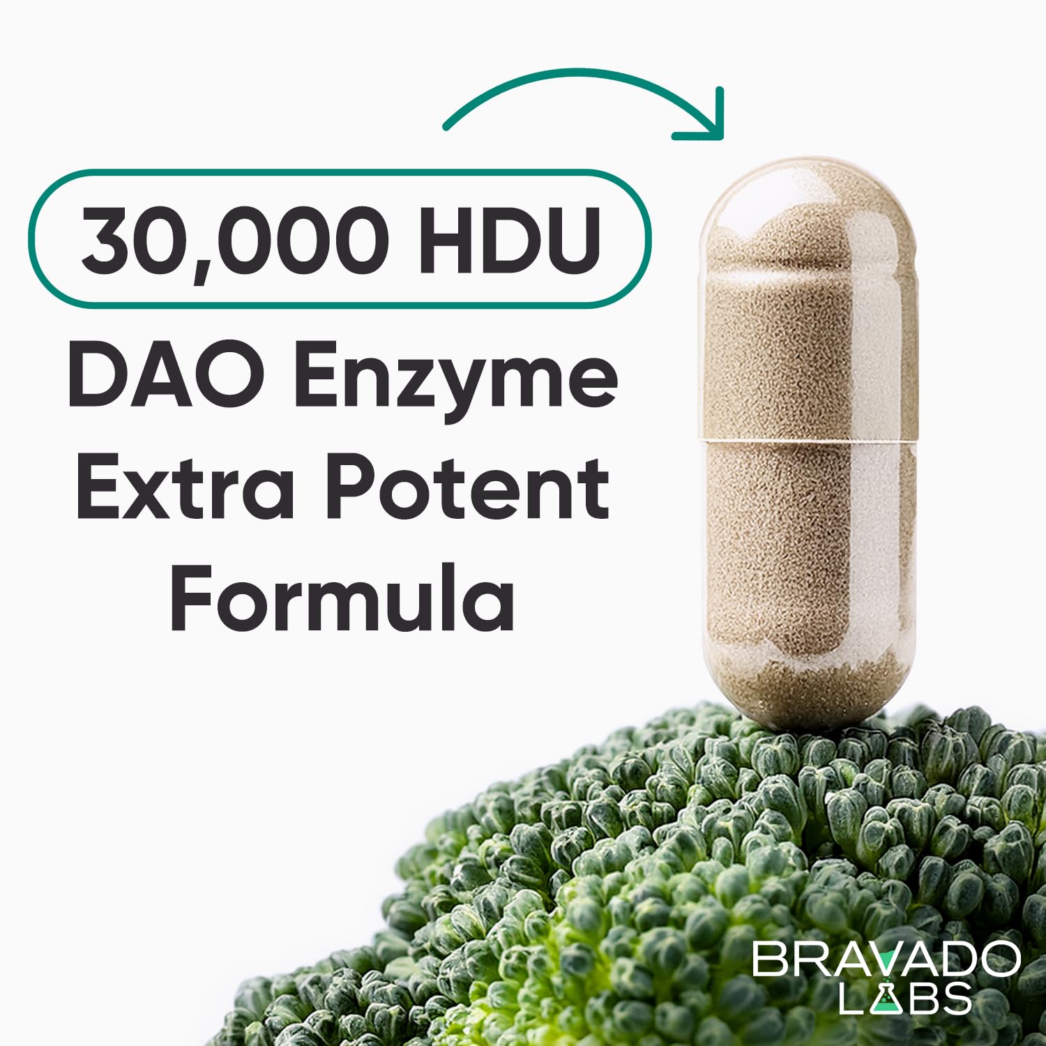 Bravado Labs diamine-oxidase ingredient detail highlights DAO enzyme benefits