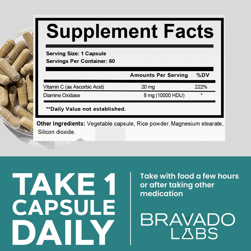 Bravado Labs DAO tablets held in hand for convenient dosing