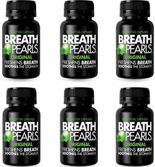 Breath Pearls Original bottle showing 150 softgels for daily freshness.