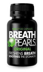 Breath Pearls Original six pack front image highlights long lasting natural breath support.