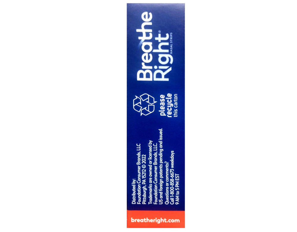 Breathe Right 78-count pack of 3 box emphasizing value and convenience for nightly use