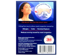 Breathe Right nasal strip close-up highlighting the spring-band lifting action