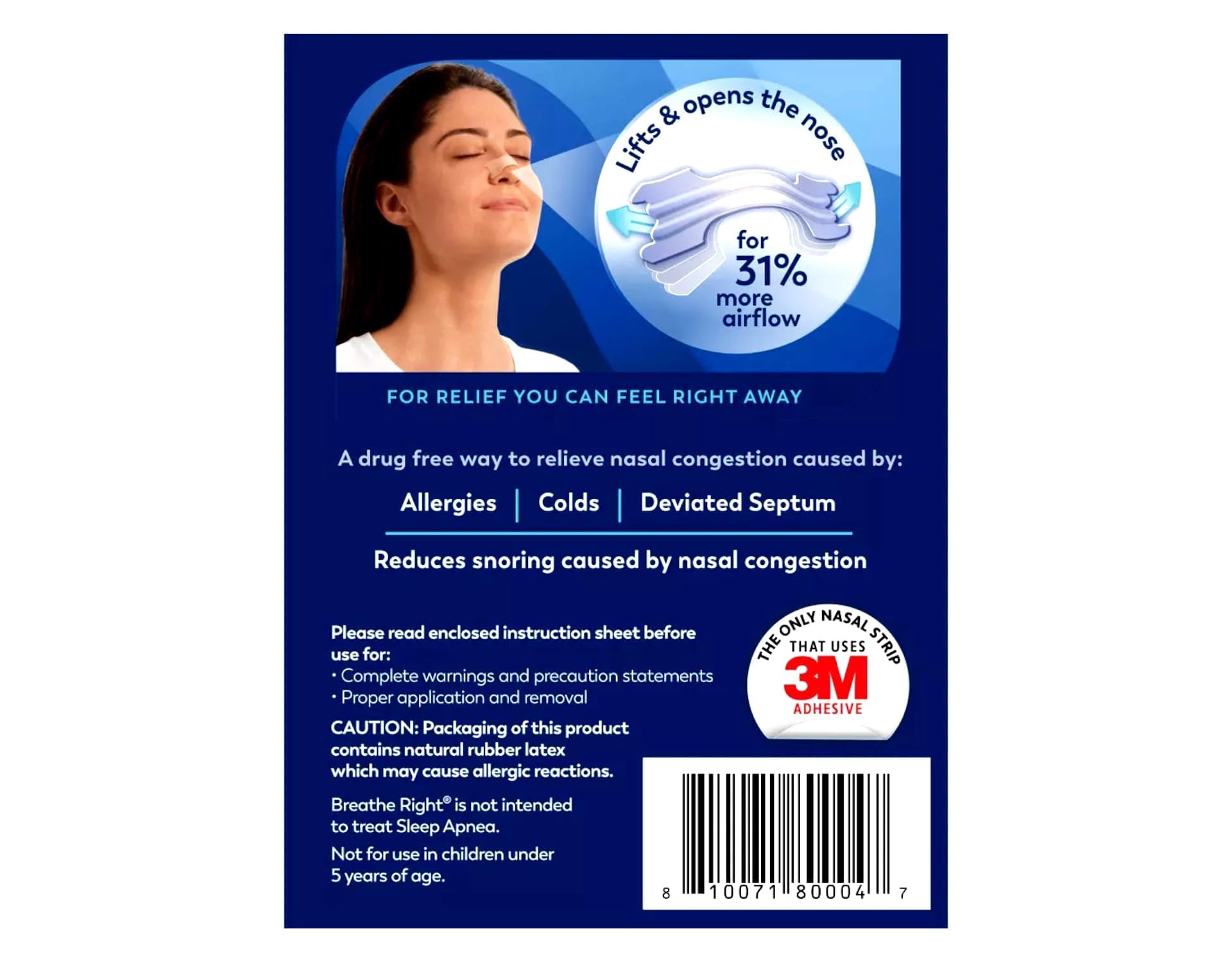 Breathe Right hypoallergenic material close-up highlights skin-safe design