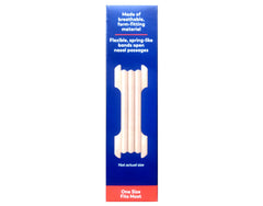 Breathe Right nasal strip in night-use setting for easier breathing during sleep