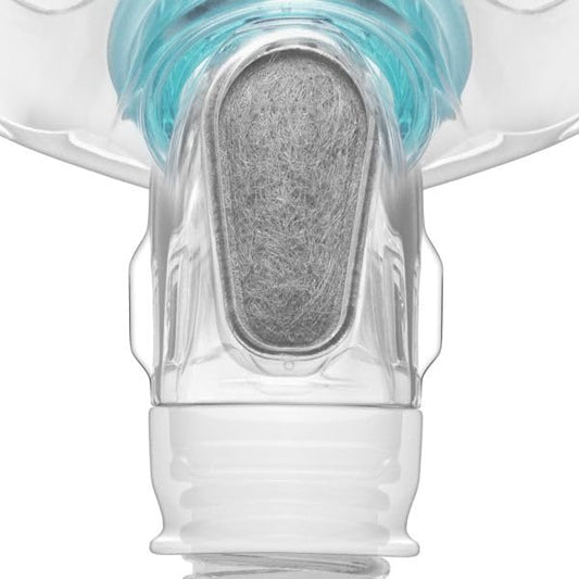 Brevida replacement nasal pillows on the face demonstrating a secure seal for nightly use