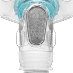Brevida replacement nasal pillows on the face demonstrating a secure seal for nightly use
