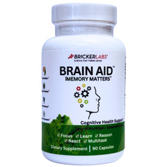 Bricker Labs Brain Aid Memory Matters capsules support cognitive function in daily routines.
