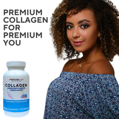 Packaging showing Bricker Labs collagen Type I & III information