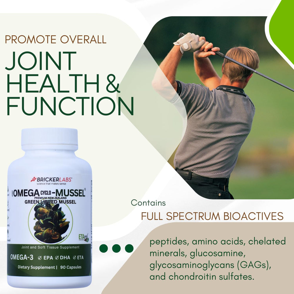 Bricker Labs Omega Cyclo capsules in bottle are ready for daily use.
