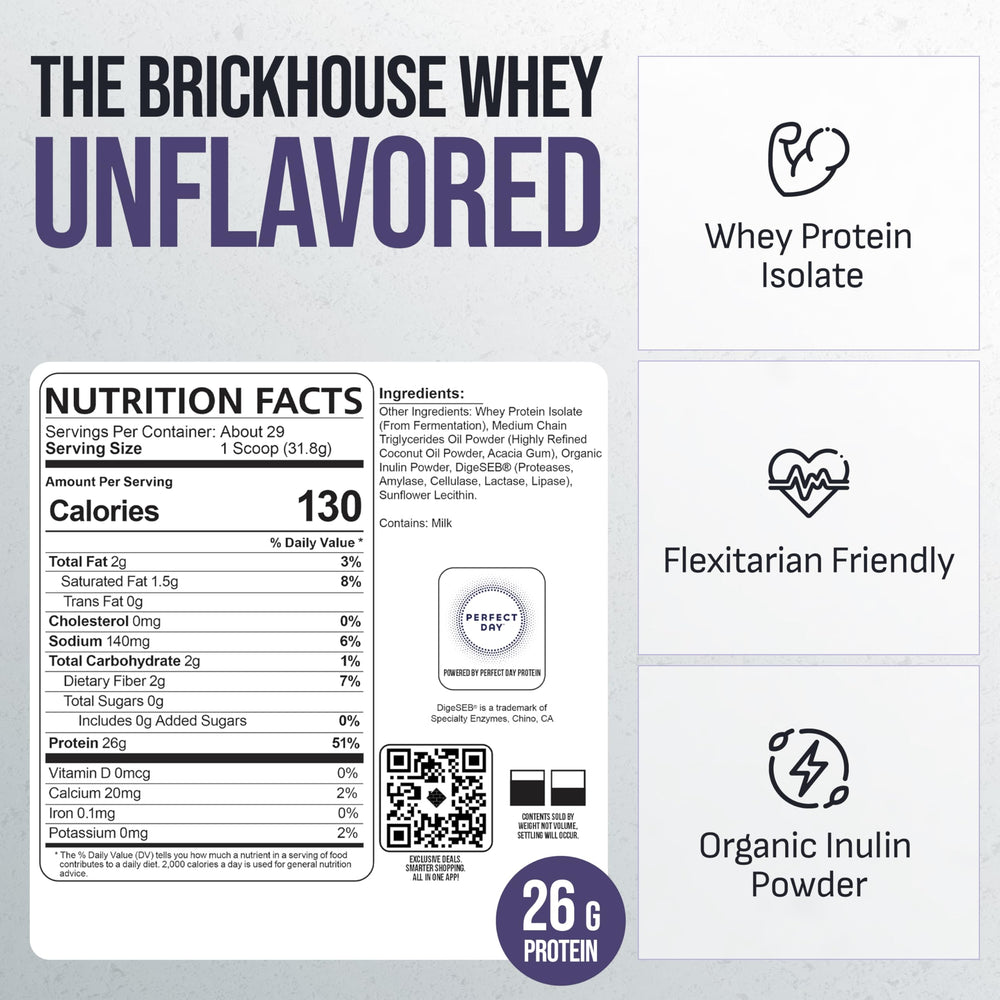 BrickHouse Nutrition Whey Protein Fermented Isolate pack emphasizes lactose-free digestion