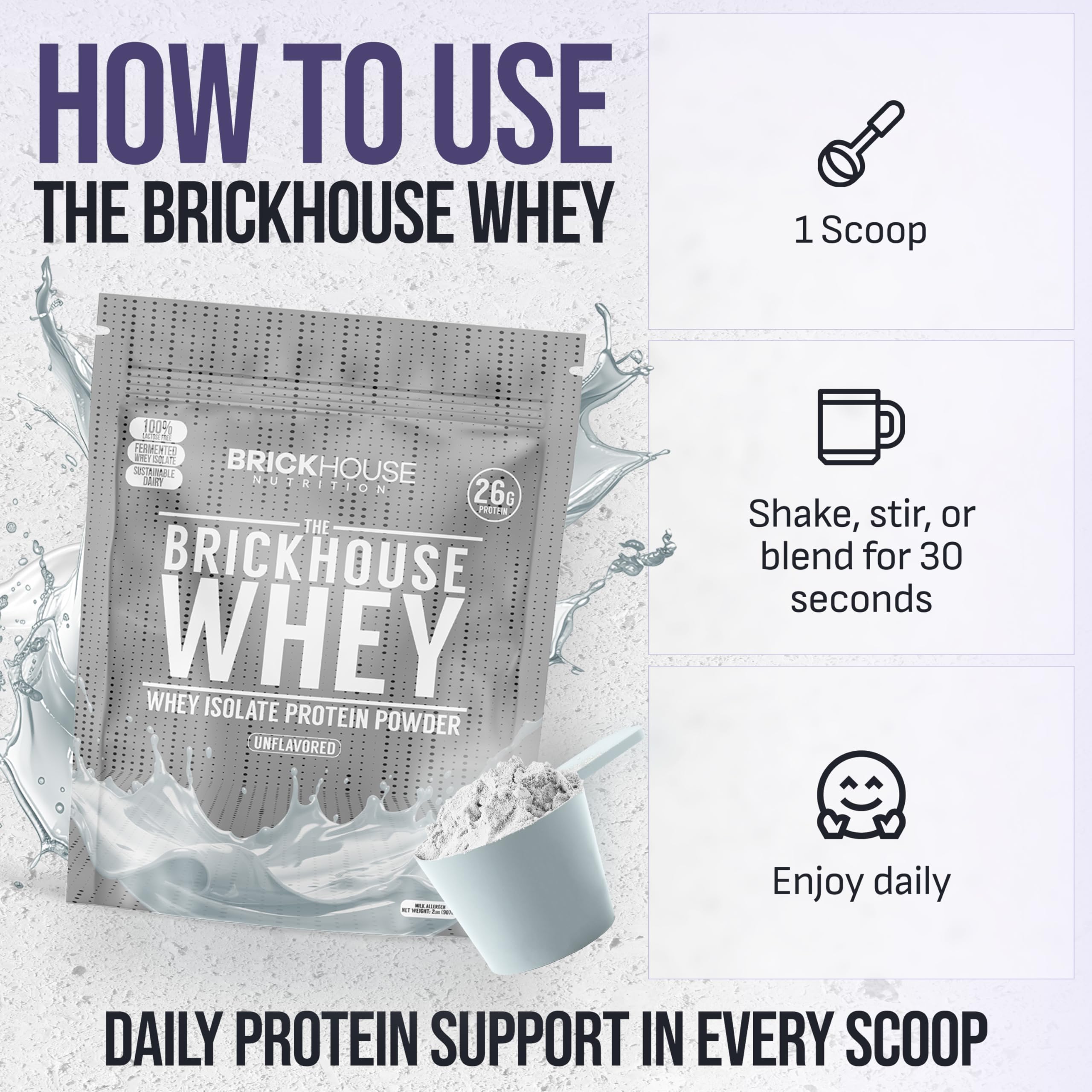 BrickHouse Nutrition Whey Protein Shaker glass ready for post-workout shake