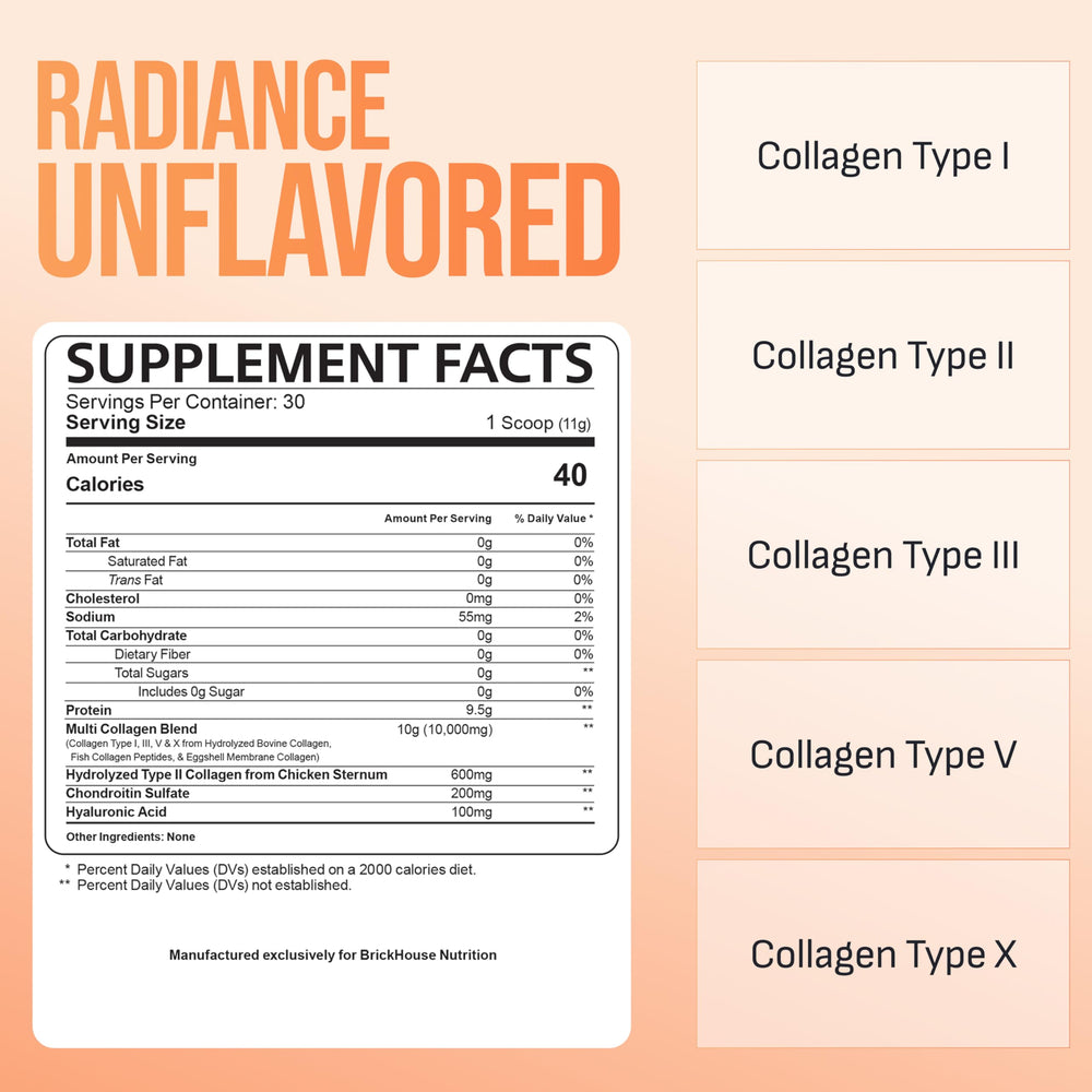 BRICKHOUSE Radiance powder scoop for smoothies demonstrates convenient daily nutrition.