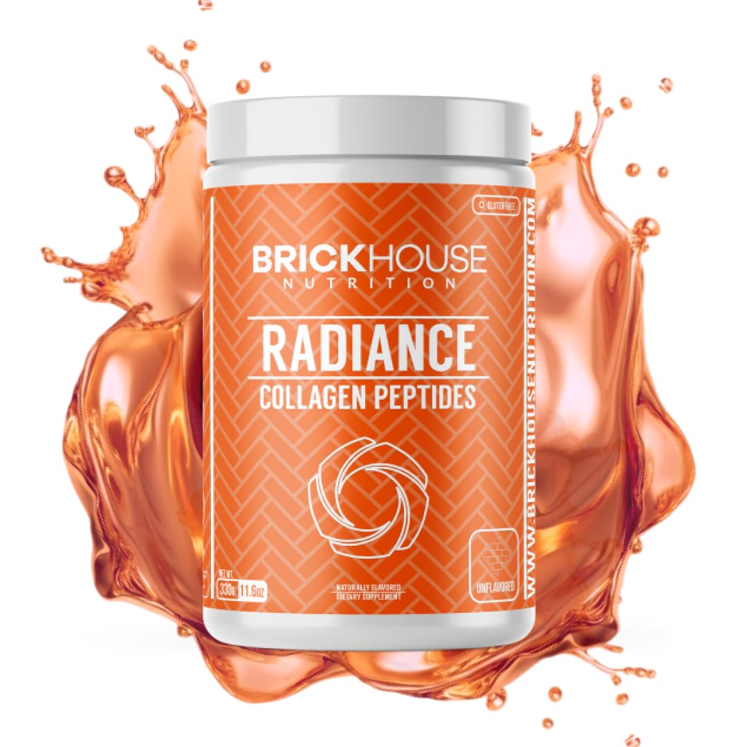 BRICKHOUSE Radiance packaging with jar and scoop for tidy daily routine.