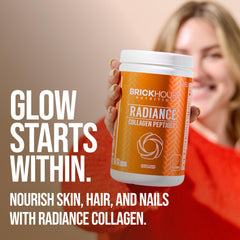 BRICKHOUSE Radiance powder mixes easily into beverages for daily use.