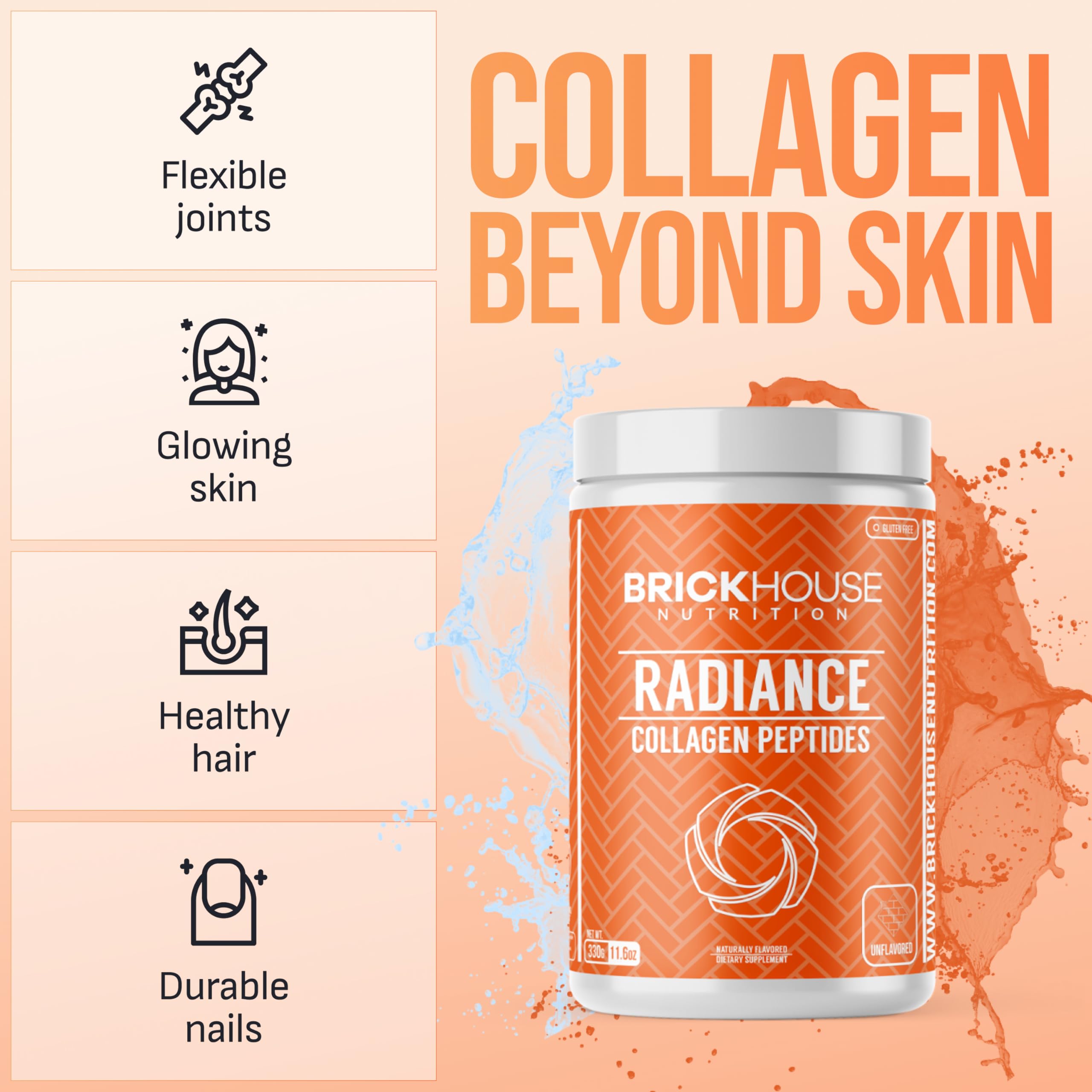 BRICKHOUSE Radiance unflavored powder dissolves easily in coffee.