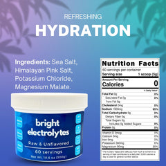 Bright Electrolytes dissolving powder in water demonstrates fast mix and zero sugar