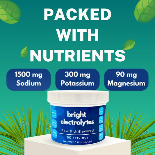 Bright Electrolytes pour into glass highlights minerals for improved hydration