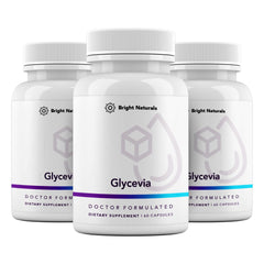 Bright Naturals Glycevia bottle front with capsules suggesting energy support