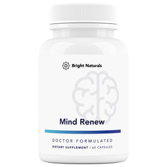 Bright Naturals Mind Renew bottle front indicating daily brain support