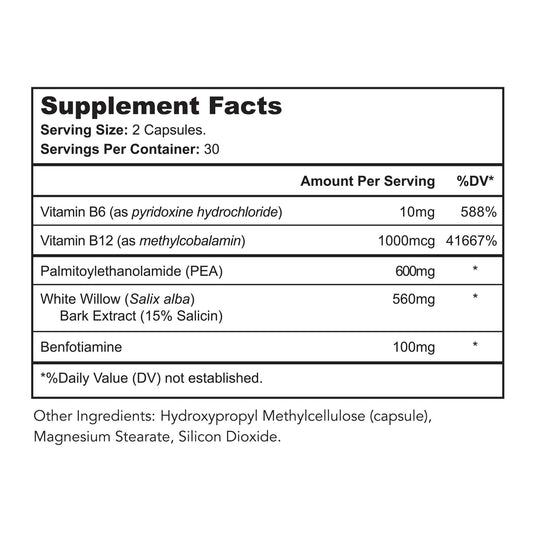 Capsules close-up show Nerve Restore, convenient for nightly use