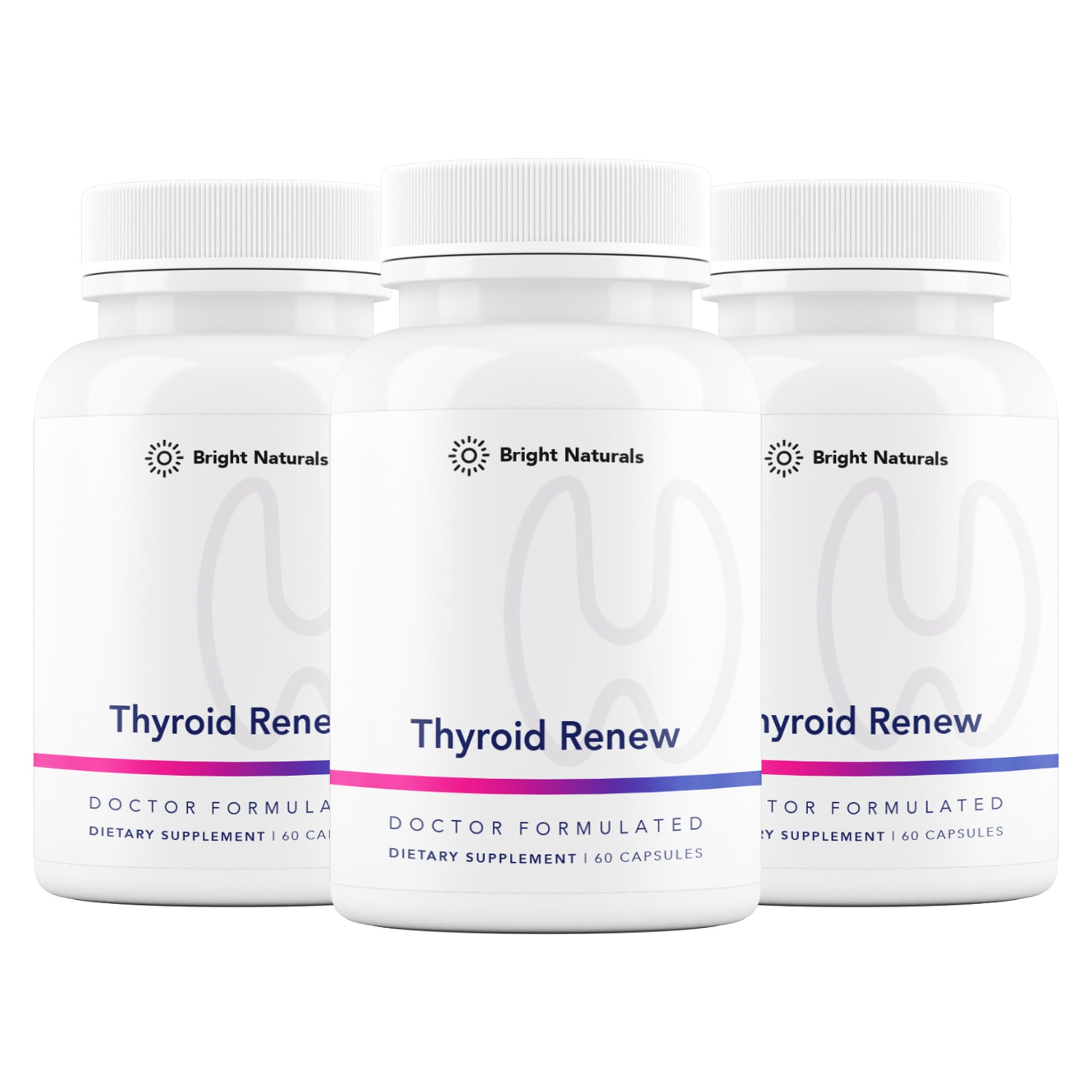 Bright Naturals Thyroid Renew bottle-front promotes daily focus and energy.