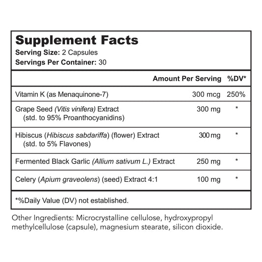 Bright Naturals Vaso Calm celery extract capsule supporting healthy blood flow