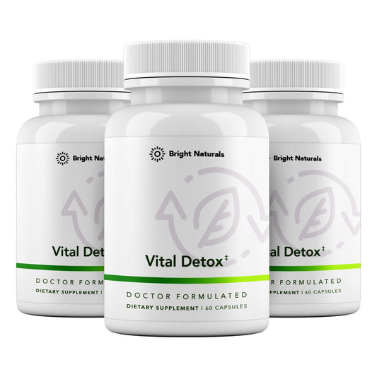 Bright Naturals Vital Detox bottle for daily liver support