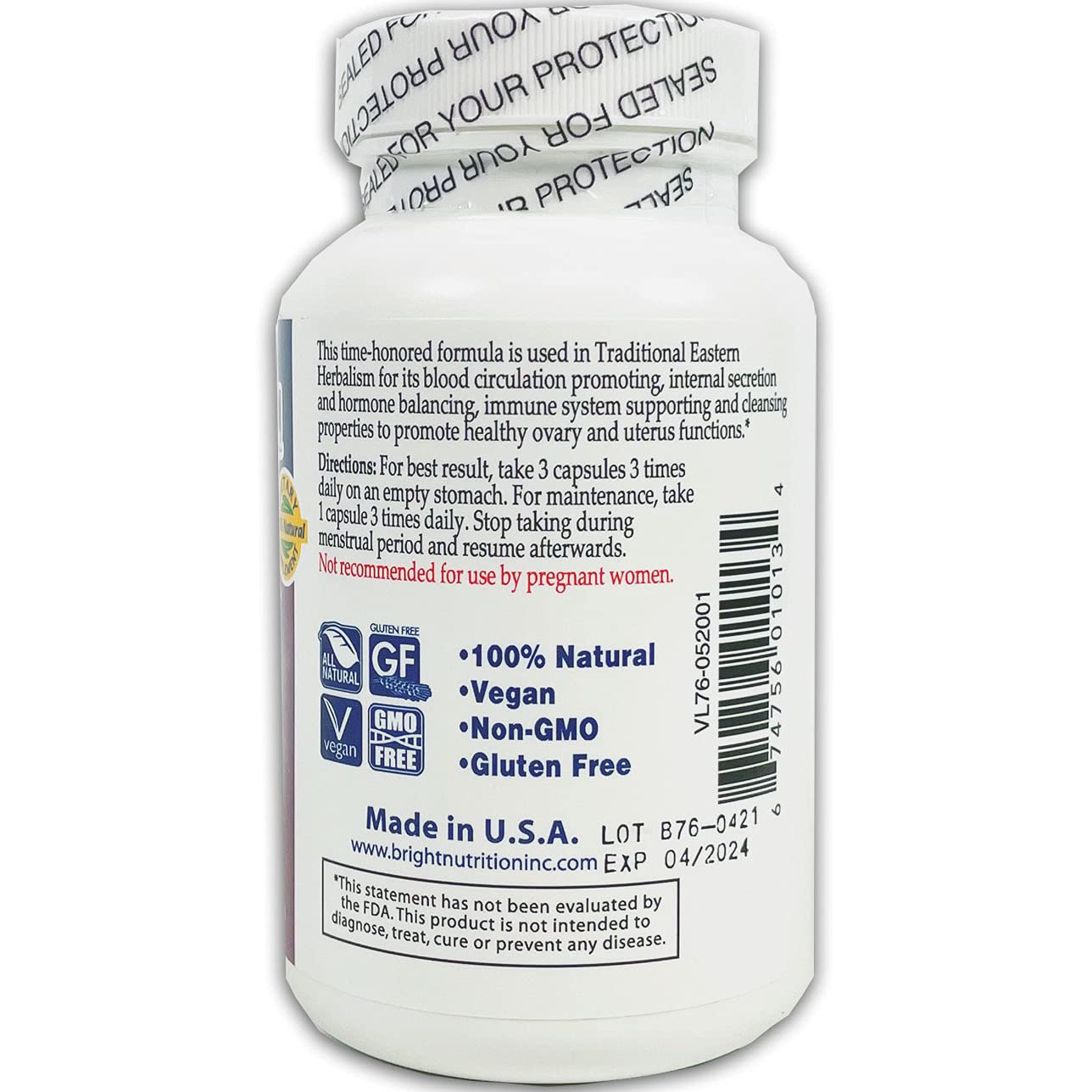 Bright Nutrition FibroBlend bottle with capsules ready to take