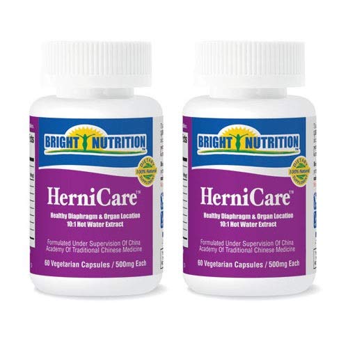 Bright Nutrition HerniCare bottle front view with capsules for digestive comfort
