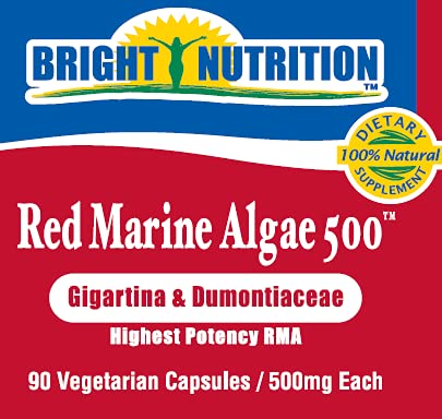 Bright Nutrition Red Marine Algae 500 sourced from cold Nova Scotia and Scotland waters.
