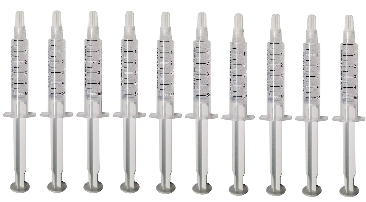 Bright White Smiles 35% gel refill syringe for at-home whitening.